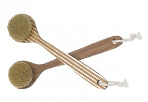 China Bamboo Bristle Wooden Body Brush , Massager Bath Shower Back Spa Scrubber wholesale