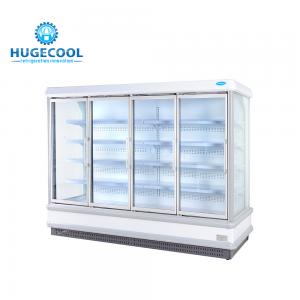 China 110v 220v Display Refrigerator Showcase , Display Fridge Shelves With Glass Door wholesale