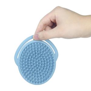 China Baby Silicone Products， Food Grade Silicone Hair Shampoo Massage Brush Eco Friendly on sale