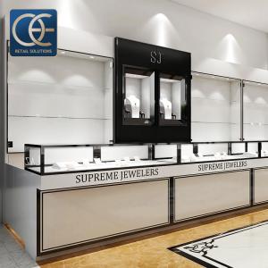 China Locking Glass Countertop Jewelry Display Cases Cabinet Showcase Luxury on sale