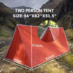 China Emergency Tent, 2 Person Tube Tent Survival Shelter Paracord, Stakes, Whistle Ultralight Survival Tent Emergency on sale