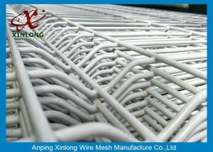 China RAL9010 Pure White Welded Wire Fencing Panels 1800*2030mm For Public Grounds wholesale