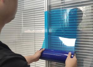 China Transparent Blue Self Adhesive Window Extrusion Profile And Window Glass Film wholesale
