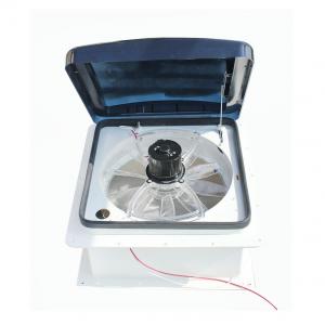 China Reversible Manual Lift 12V RV Roof Fan Vent 14 18W Smooth Edges wholesale