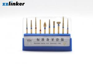 China 10 Sizes Dental Burs For Crown Preparation Gold Plated With FDA Certificate on sale