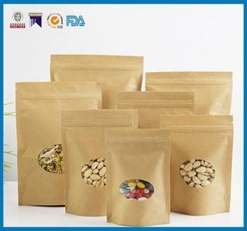Quality FDA Brown Paper Food Bags , USDA Food Packaging Paper Bags Matte Finshed for sale