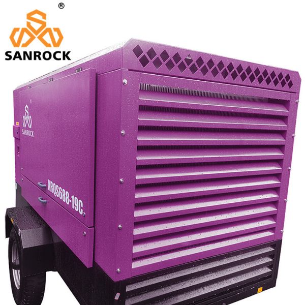 G2*1 G3/4*1 Outlet Valve Mining Rotary Screw Air Compressor with Cummins Diesel Engine