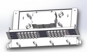 China 96 Cores Fiber Optic Termination Box Drawer Type 19&quot;Subrack Loaded With Duplex LC Adapters wholesale