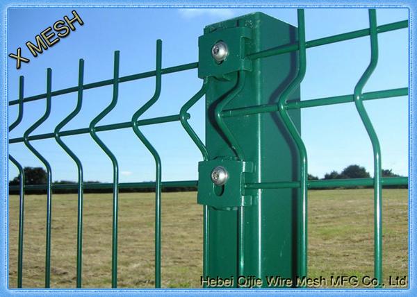 Quality Green Powder Coated Wire Mesh Fence Panels Perimeter Coated Welded Wire Fence Steel for sale