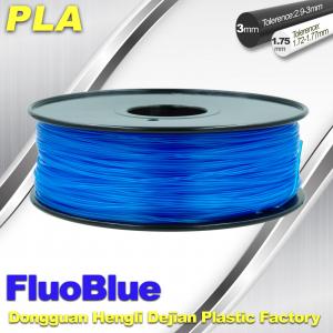 China Fluorescent Blue 3D Printer Filament PLA 1.75mm / 3.00mm 1.0KG / roll For Markerbot wholesale