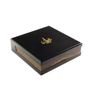 China Birch Wood Custom Wooden Gift Boxes With Black Lacquer OEM ODM wholesale