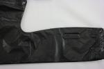 Plastic Bag-Black Plain Embossed T Shirt Bag 11.5"x6.5"x21.5" 13 mic - 100 bags