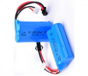 China 14500 Rechargeable Battery Pack 7.4V 650mah For LED Torch / Mini Speaker , Blue Color Wrap wholesale