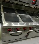 Western Kitchen Equipment Commercial Gas Stove 4 Burner with Down Oven 700*700