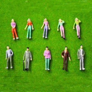 1/42 scale model paited color figures ABS plastic 4cm for model train layout