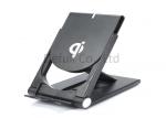 Foldable Qi Compatible Wireless Charging Pad For Android / IOS , Black Color