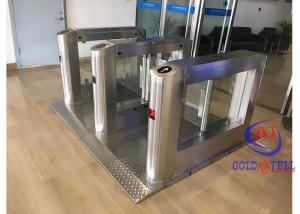 China Biometric Fingerprint RFID Turnstile Office Building Glass Turnstile Door wholesale