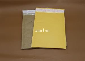 China Brown / Yellow Kraft Paper Bubble Mailers Cushioned For Mailing IC Card wholesale