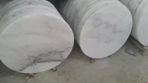 China Guangxi White Marble Round Table Tops,China Carrara White Marble Counter Tops,China White Marble Table,White Marble Top on sale