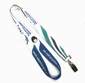 China Metal Clip Staff Nylon Dye Sublimated Lanyards ID Card Holder Neck Strap on sale