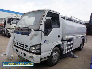 China 600P ISUZU Fuel Tanker Truck  130hp 5000 Liters Gasoline Tank Truck wholesale
