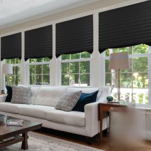 China Anti Ultraviolet  Portable Cordless Curtain Blinds Pleated Blackout Curtains Mini wholesale