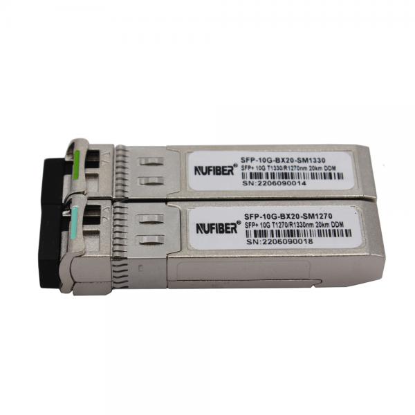 Mini 10G WDM SFP+ Module 1270nm/1330nm 10G BIDI SFP+ Transceiver 20km LC Connector