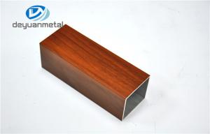 China 6063 T5 / T6 Aluminum Door Frame Extrusions ,  Wood Grain Aluminium Rectangular Profile on sale