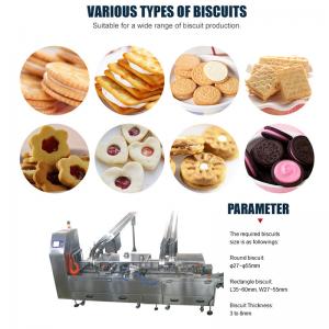 China Good Price Biscuit Cream Sandwiching Machine 3 To 8mm Biscuit Thickness wholesale