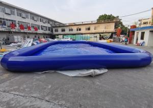 China 0.9mm PVC Commercial Grade Blue Inflatable Swimming Pool Amusement Games wholesale