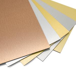 China Silver Gold Brushed Aluminum Composite Panel Ultraviolet Resistance wholesale