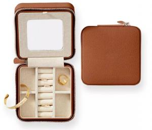 China design Cow PU Leather Box Organizer Exquisite Travel Jewelry Case wholesale