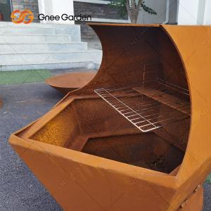 China Outdoor Corten Steel Metal Fire Pit Barbecue Grill Bbq Brazier Grill wholesale
