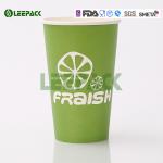 Eco Friendly Disposable Hot Drink Cups 500cc Decorative Disposable Coffee Cups