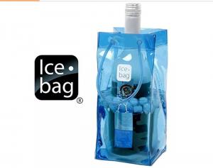 China Security String Handle PVC Packaging Bags , Reusable Plastic Wine Cooler Bags on sale