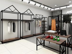 China Professional Retail Clothing Display Units Steel Display Shelves For Women Clothing Store wholesale