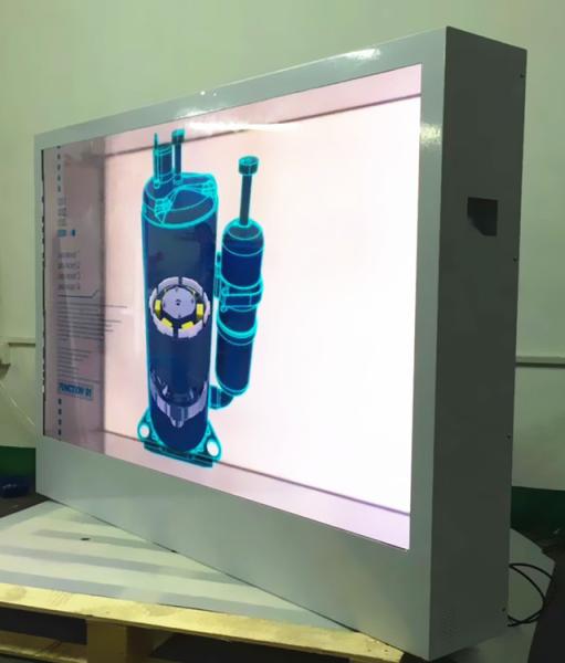 Quality Horizontal Transparent LCD Screen With IR Remote Control Function for sale