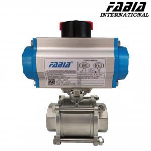 China Three-Piece Pneumatic Ball Valve For Automatic Operation wholesale