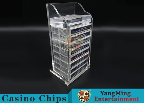 Plastic 8 Decks Playing Card Discard Holder / Box Casino Poker Table Games Dedicated Accessories