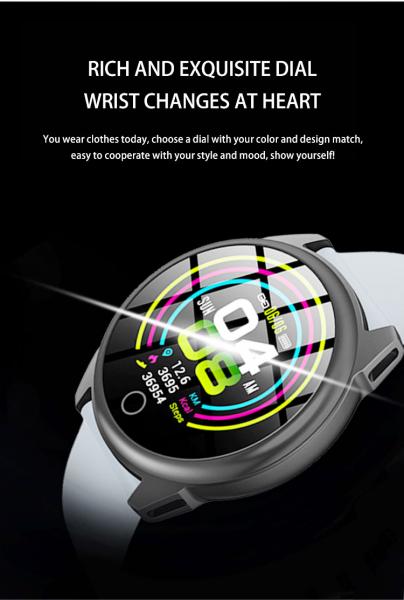 NFC Blood Pressure Smartwatch 200mAh Digital Clock Body Temperature Bracelet Waterproof