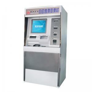 China Self Service Airline Ticket Kiosk Standee Equipment With Cash And Bank Card Reader on sale