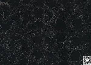 China Artificial Marble Black Quartz Stone Man Made Black Marble Stone 6.5 Mohz Wall Tile wholesale