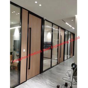 China Melamine Panel Modular Single Glass Office Partition 8mm Thickness wholesale