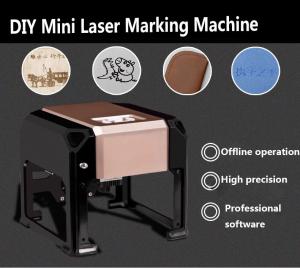 China Mini 3W DIY CO2 Laser Engraving Machine / Portable Desktop Laser Engraver For Wood / Paper / Leather on sale