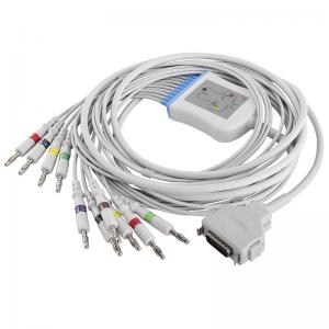 China Fukuda Denshi CP-101LD FX101 FX-7202 IEC Banana 4.0 10Leads EKG Patient Monitor Cable ECG Cords wholesale