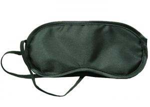 China Most Common Sleeping Blindfold Eye Shade , Black Travel Polyester Eye Shade wholesale