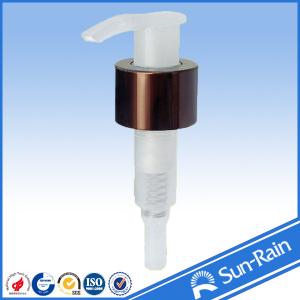 China Brown , White , Red Colorful Lotion Dispenser Pump with aluminium shell wholesale