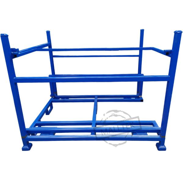 Four Wheels Auto Parts Metal Stackable Pallet Cages Container For Storage