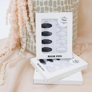 China Custom Printed Empty Rubber Band Hairpin Hijab Pin Packaging Box wholesale