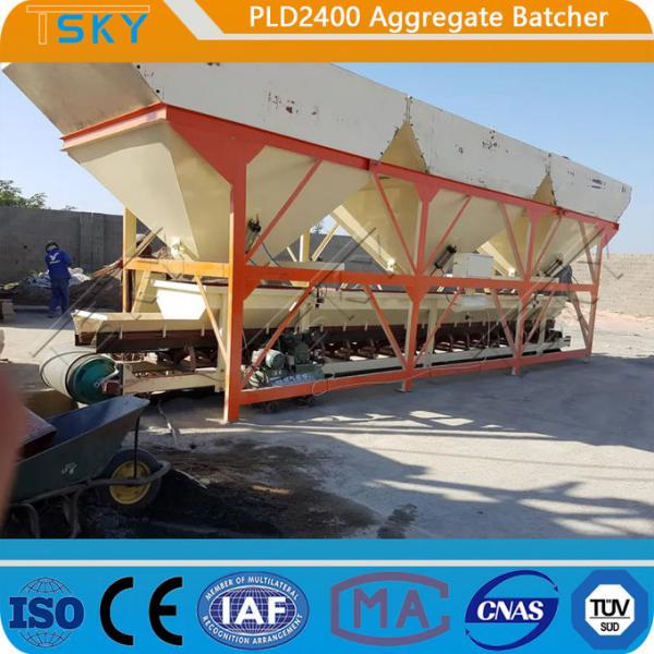 HZS90 Bucket Tipping Feed Module Concrete Batching Plant 3